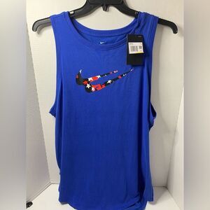 Nike Women's Plus Size Stars Tank Top blue Size 1X NWT